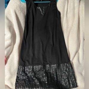 Black dress with leather detail never worn